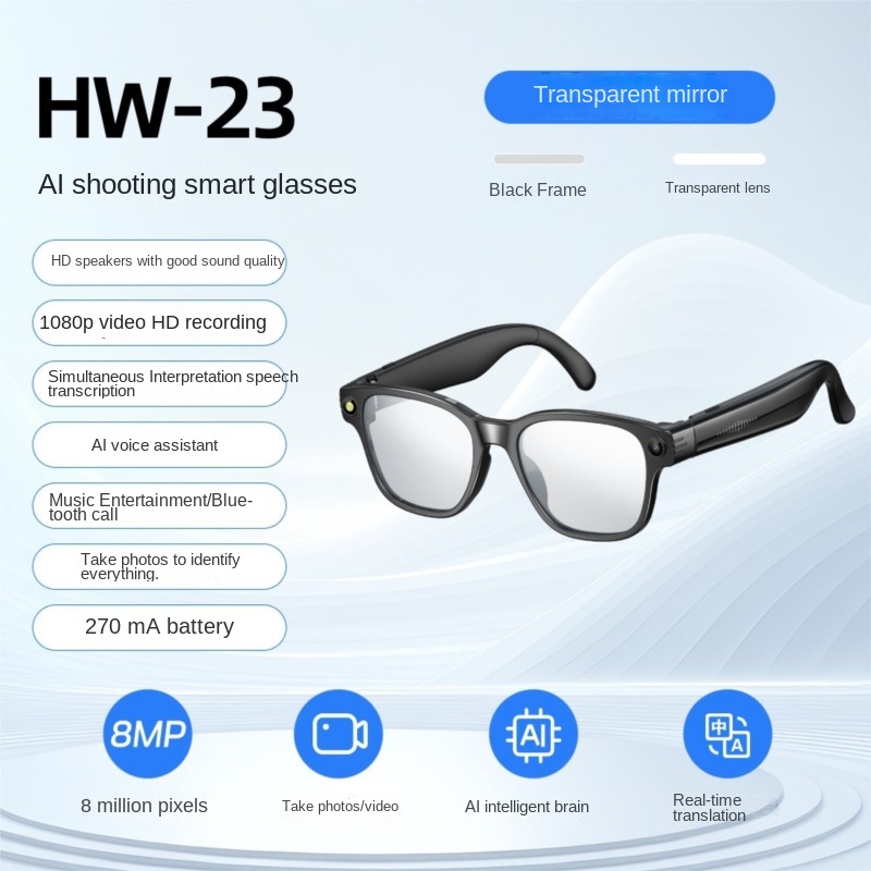 Audio Music Videos - AI Smart Glasses 800W Camera Metal