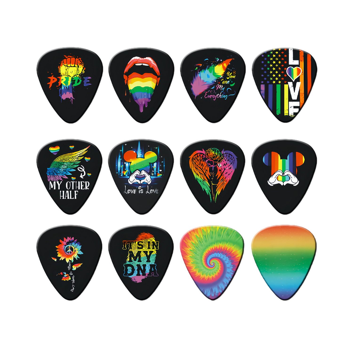 12 Pieces Guitar Picks 0.46mm  - Electric Guitar Pick Pack ulasan dan harga