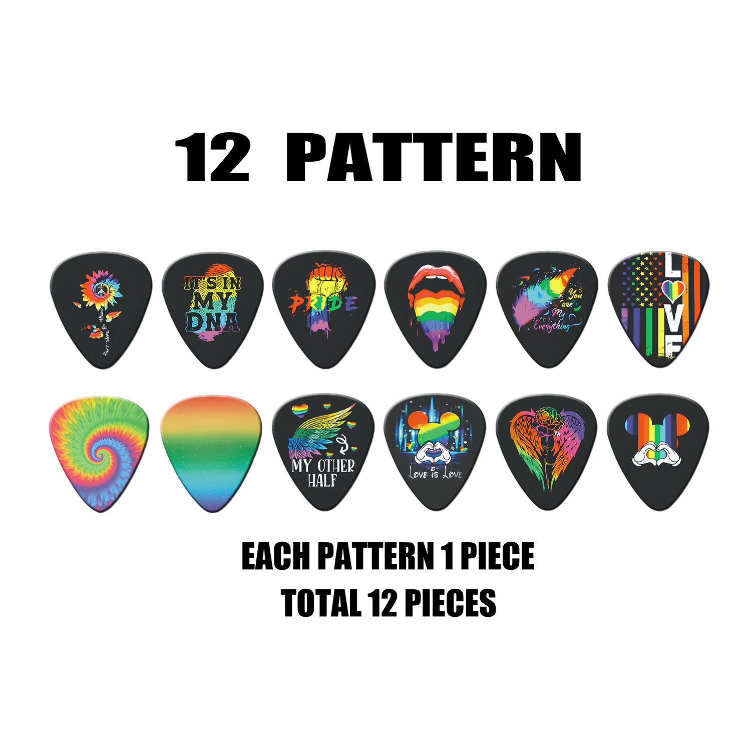 12 Pieces Guitar Picks 0.46mm  - Electric Guitar Pick Pack ulasan dan harga