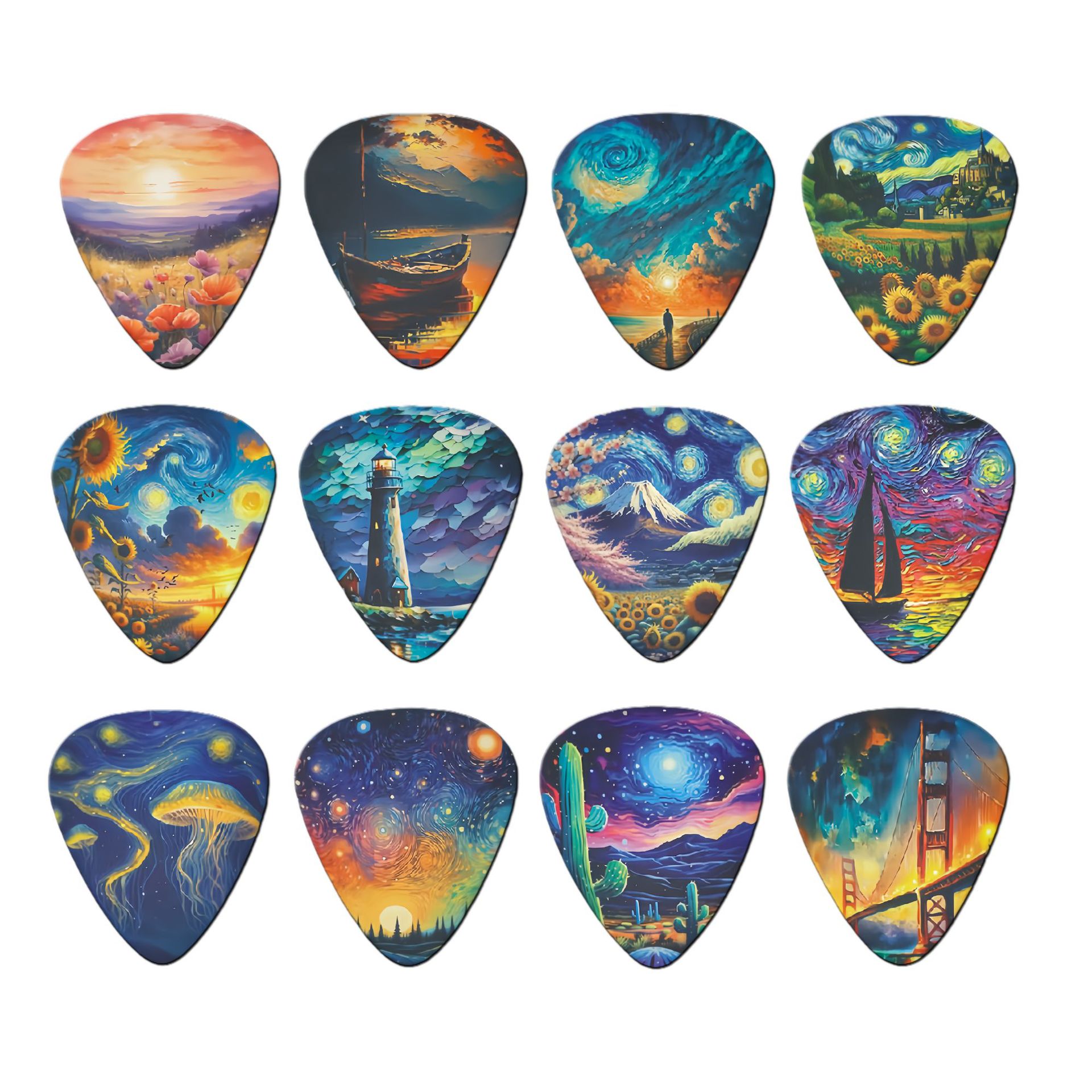 12 Pieces Guitar Picks 0.46mm  - Electric Guitar Pick Pack ulasan dan harga