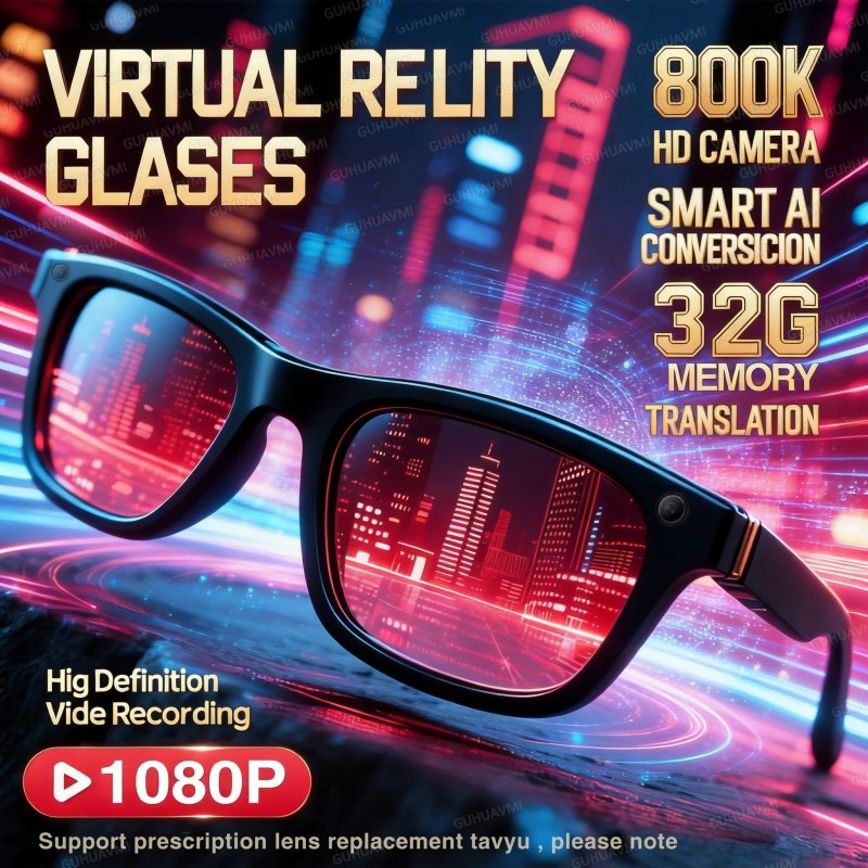 8K Vision AI Eyeglasses Built- - Audio Music Videos ulasan dan harga