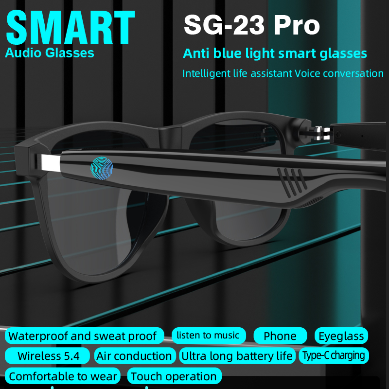 SG‑23 Pro Smart Audio Glasses  - Music Audio Pro ulasan dan harga