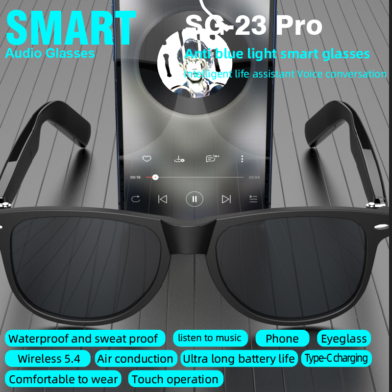 SG‑23 Pro Smart Audio Glasses  - Music Audio Pro ulasan dan harga