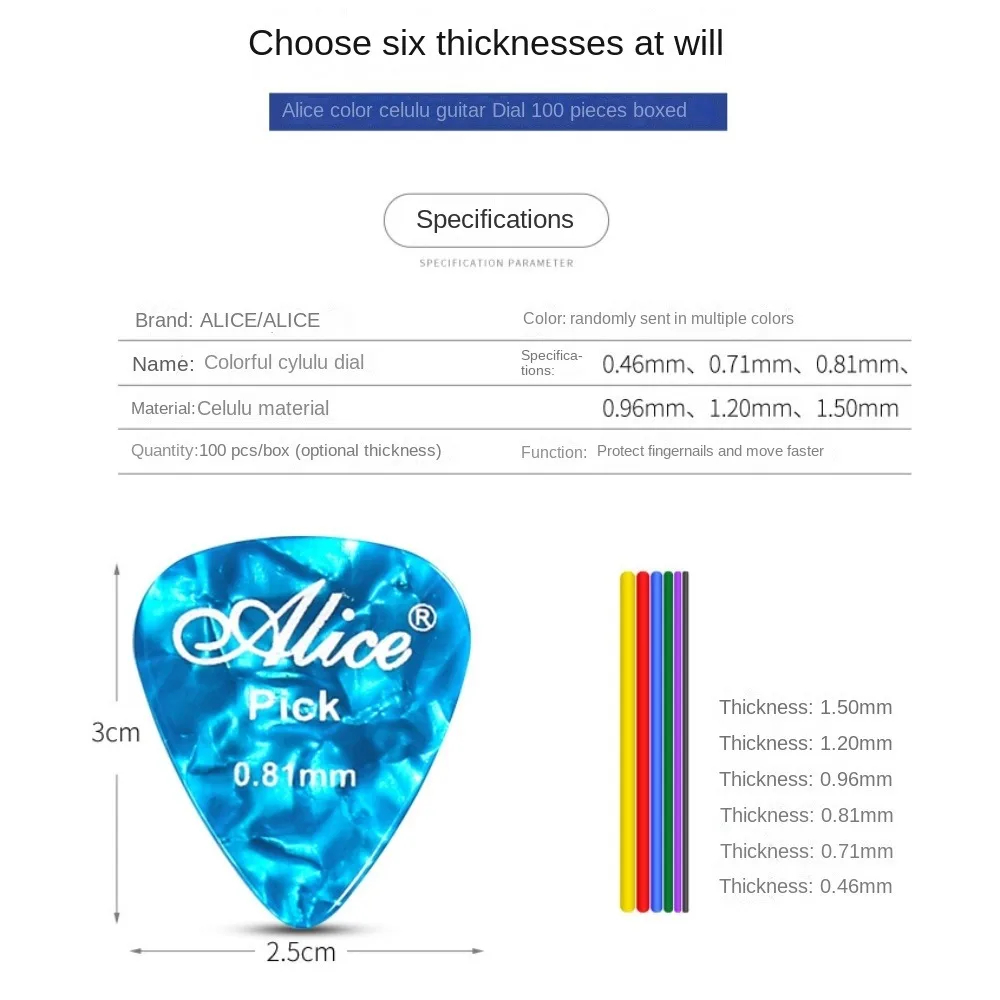 Alice Guitar Picks 6pcs Cellul - Electric Guitar Pick Pack ulasan dan harga